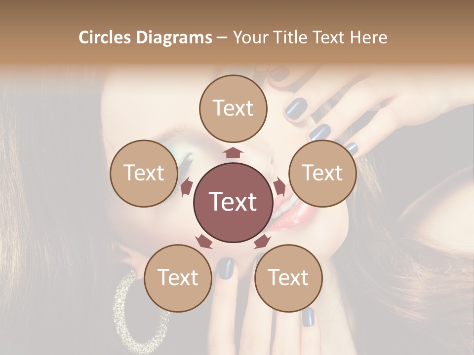 Eyelash Jewellery Colorful PowerPoint Template