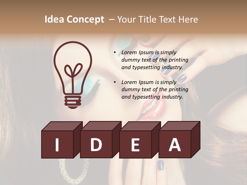 Eyelash Jewellery Colorful PowerPoint Template