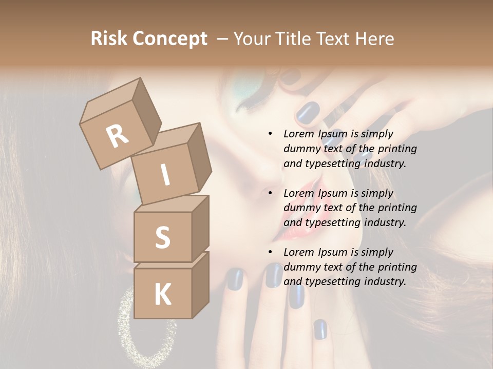 Eyelash Jewellery Colorful PowerPoint Template