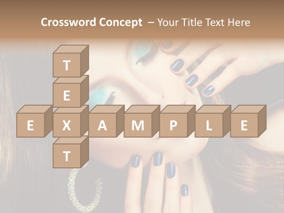 Eyelash Jewellery Colorful PowerPoint Template