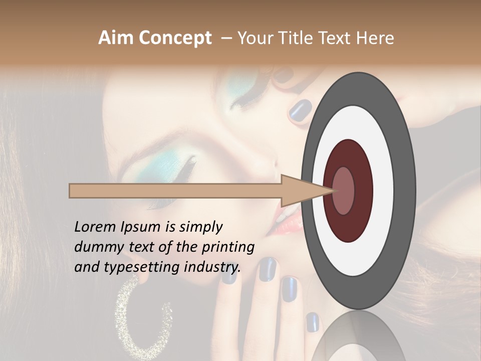 Eyelash Jewellery Colorful PowerPoint Template