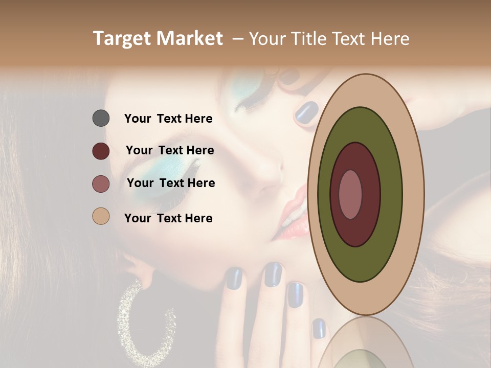Eyelash Jewellery Colorful PowerPoint Template