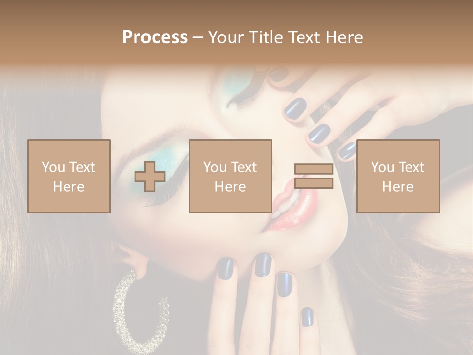 Eyelash Jewellery Colorful PowerPoint Template