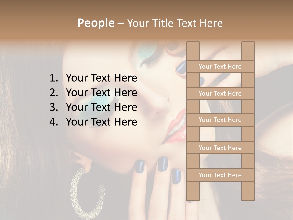 Eyelash Jewellery Colorful PowerPoint Template