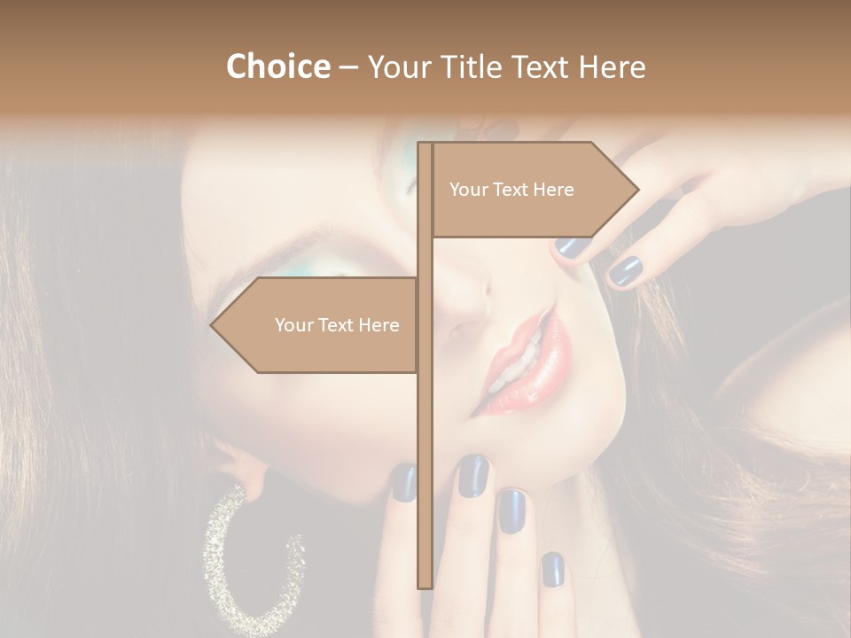 Eyelash Jewellery Colorful PowerPoint Template