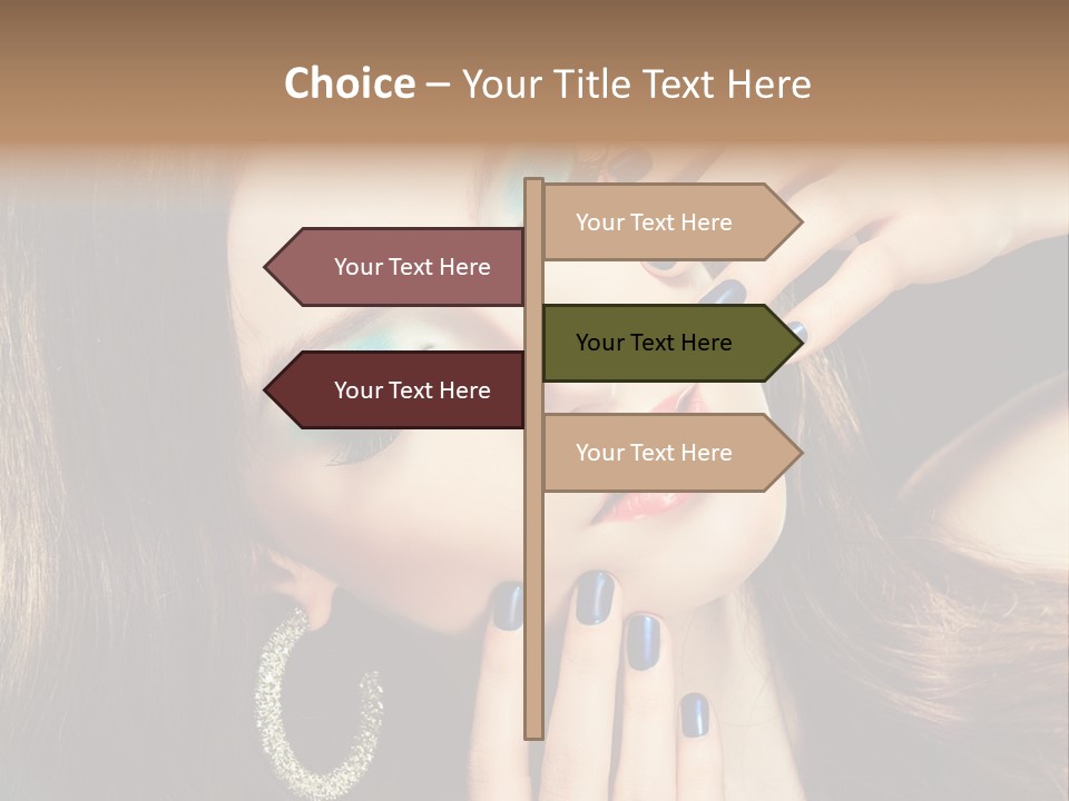 Eyelash Jewellery Colorful PowerPoint Template