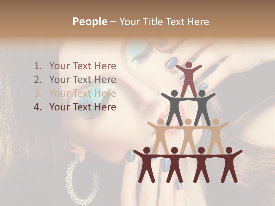 Eyelash Jewellery Colorful PowerPoint Template