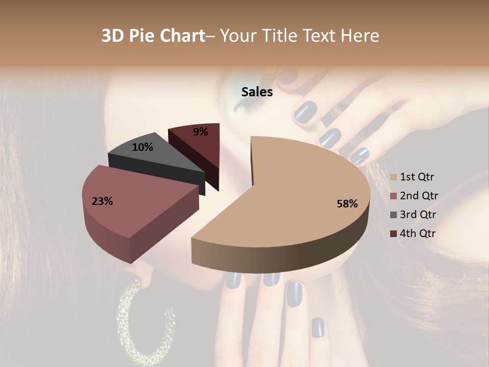 Eyelash Jewellery Colorful PowerPoint Template