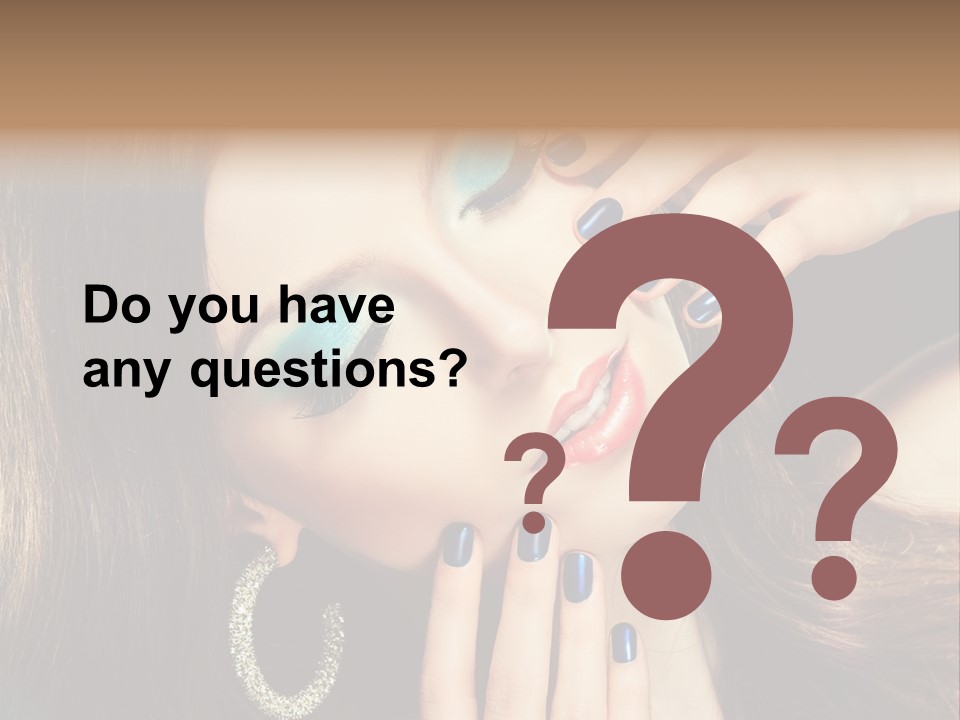 Eyelash Jewellery Colorful PowerPoint Template