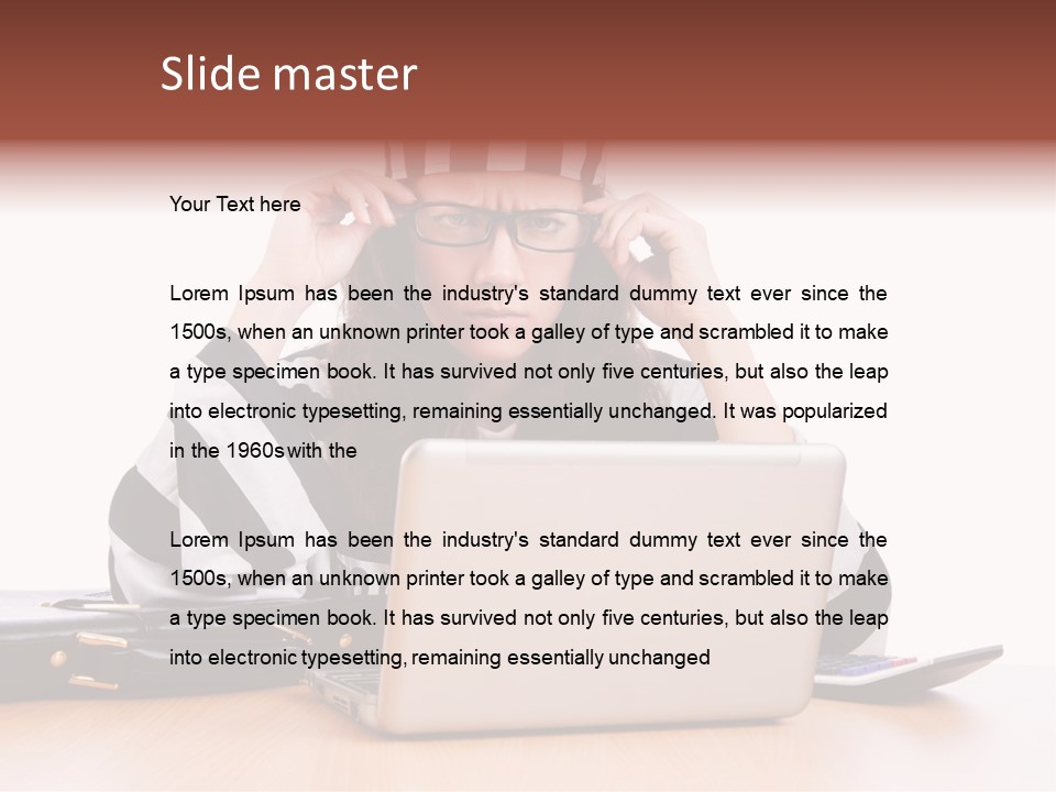 Punishment Laptop Gangster PowerPoint Template