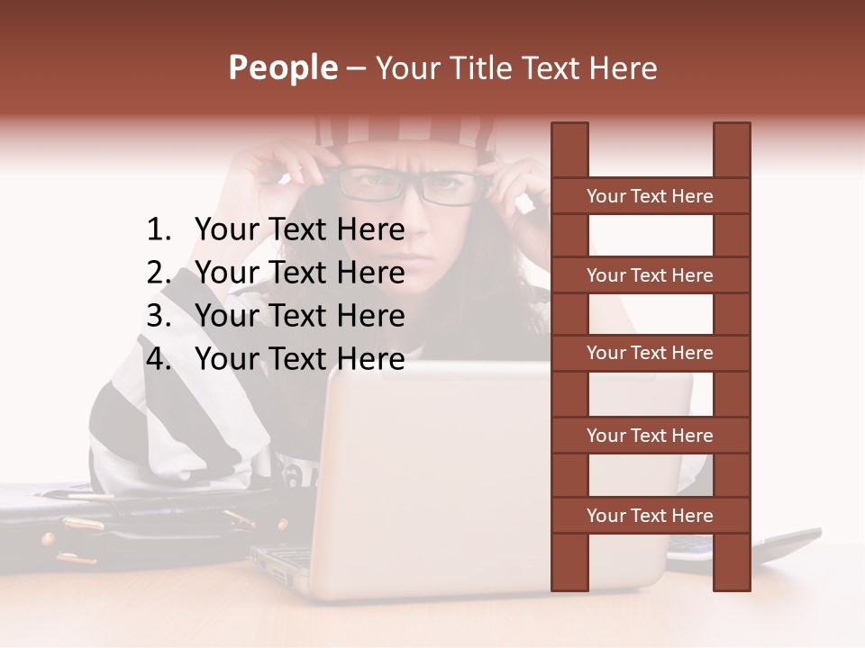 Punishment Laptop Gangster PowerPoint Template