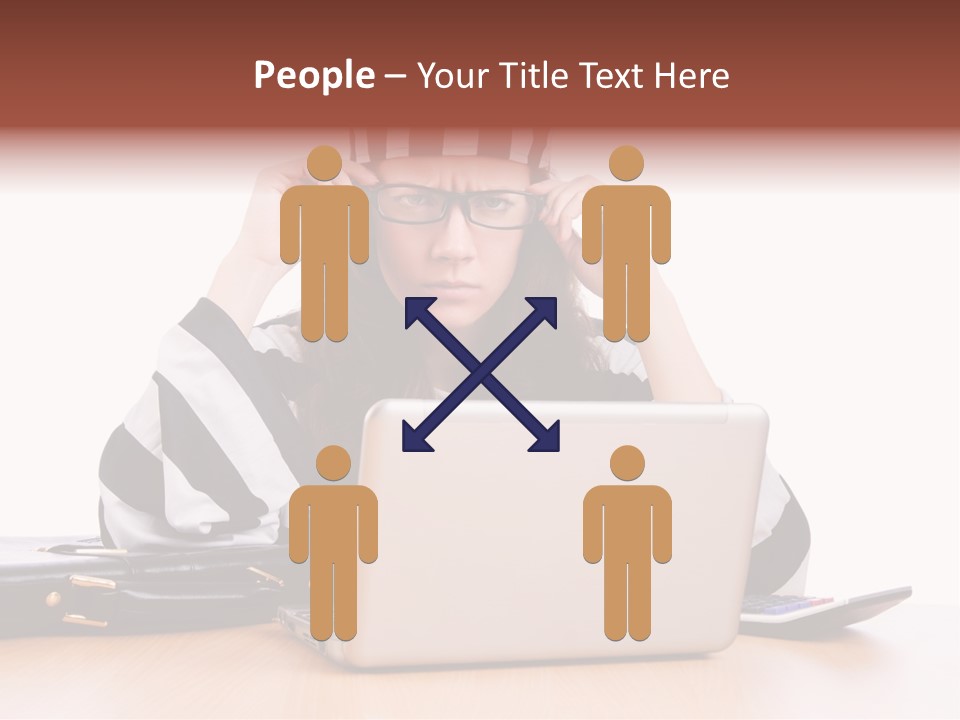 Punishment Laptop Gangster PowerPoint Template