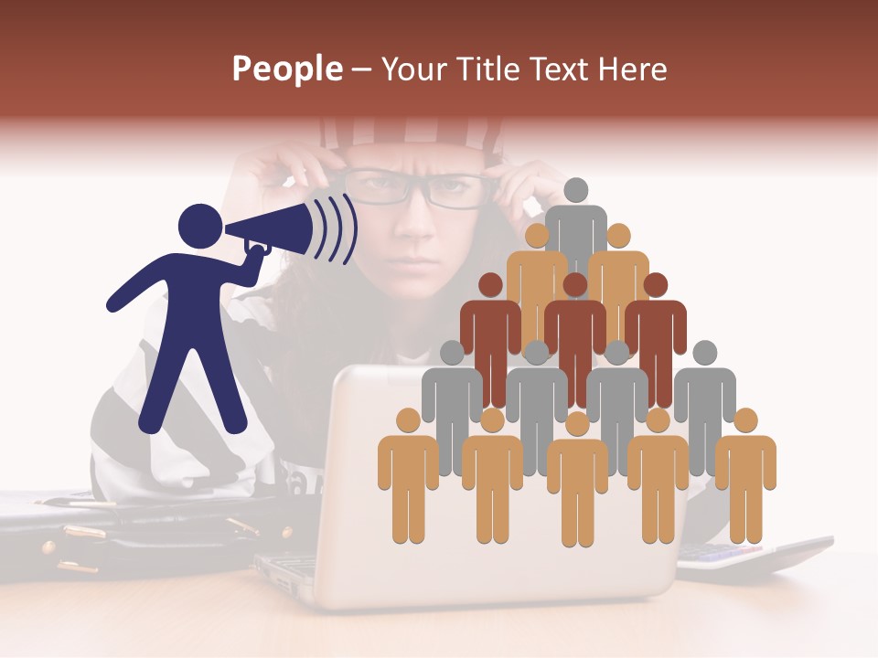 Punishment Laptop Gangster PowerPoint Template