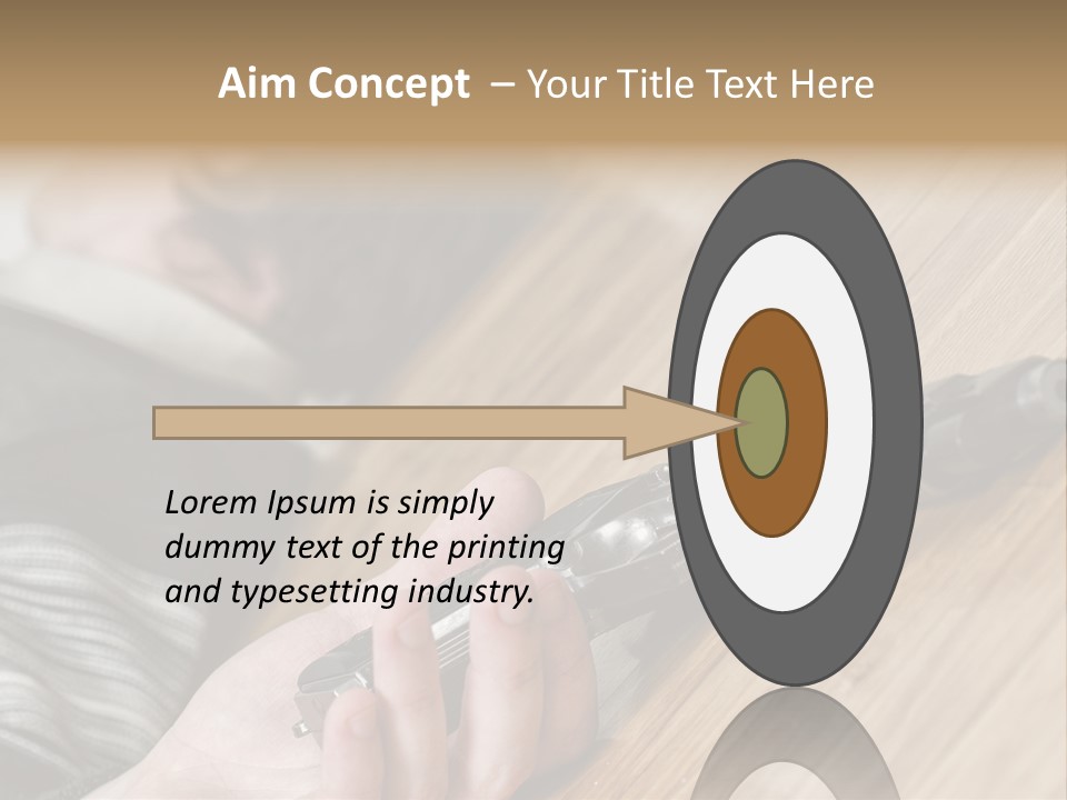 Sadness Commit Gun PowerPoint Template