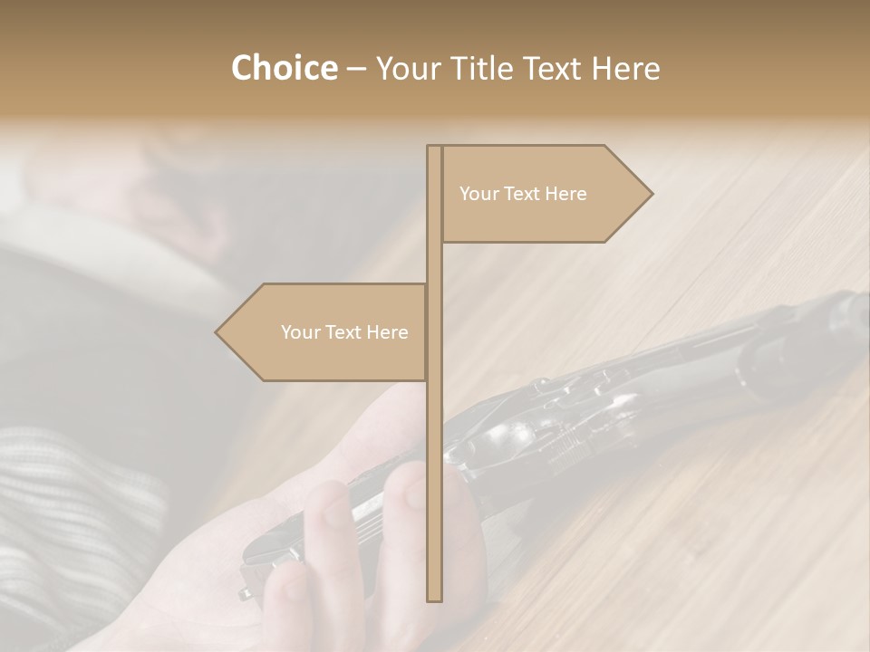 Sadness Commit Gun PowerPoint Template