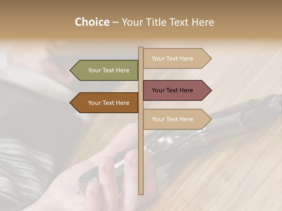 Sadness Commit Gun PowerPoint Template