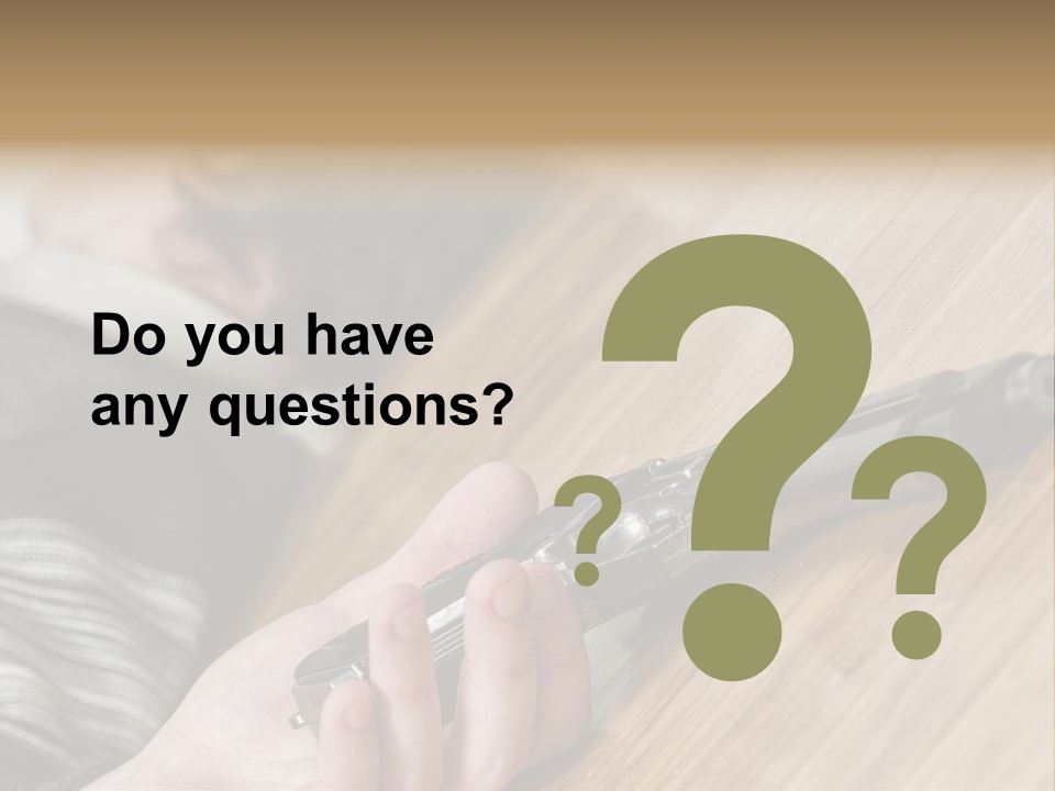 Sadness Commit Gun PowerPoint Template