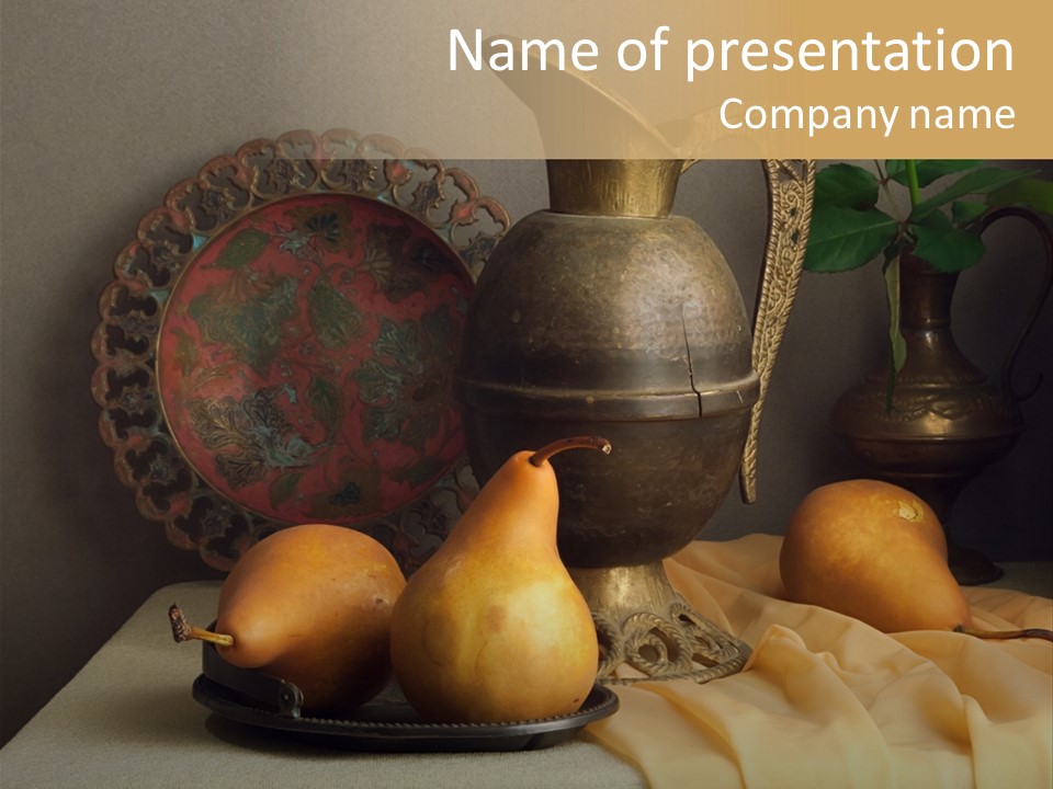 Tabletop Food Vintage PowerPoint Template