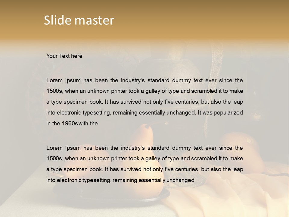 Tabletop Food Vintage PowerPoint Template