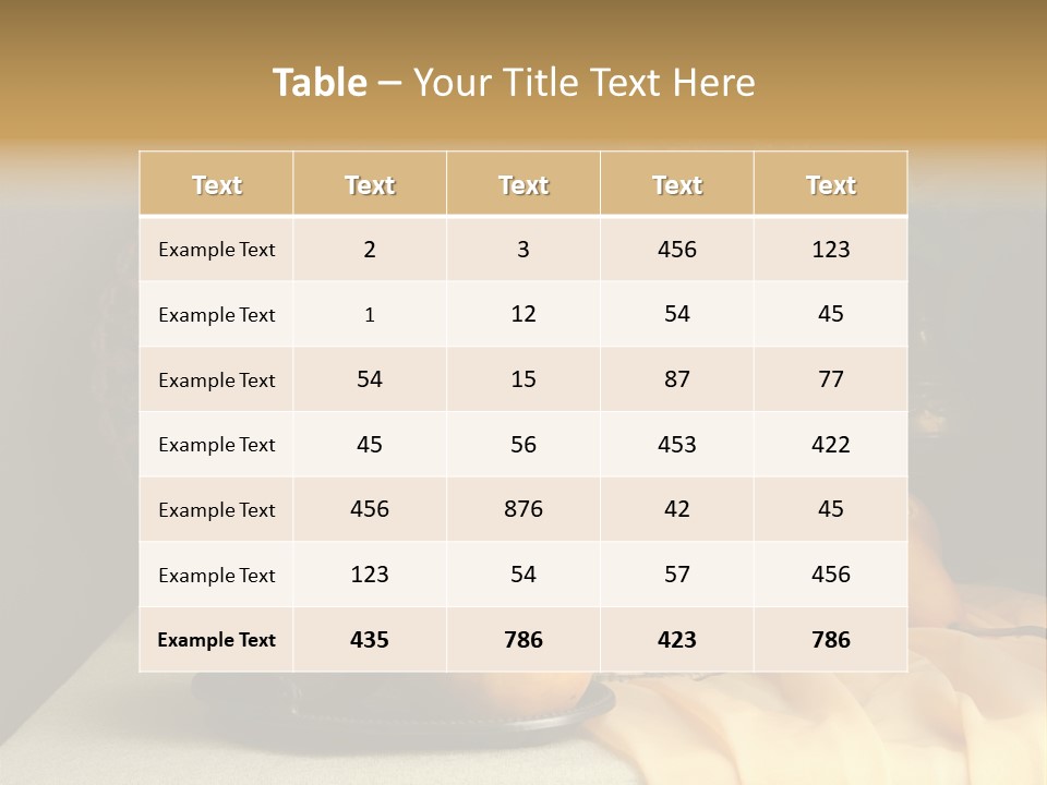 Tabletop Food Vintage PowerPoint Template