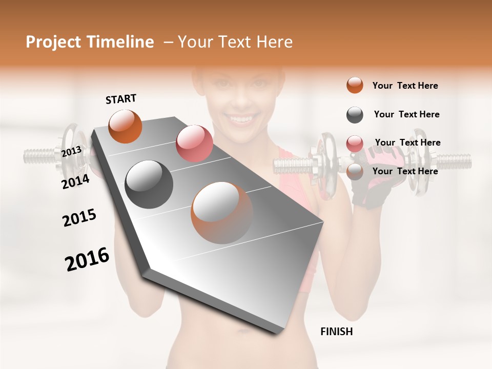 Beautiful Strength Shape PowerPoint Template