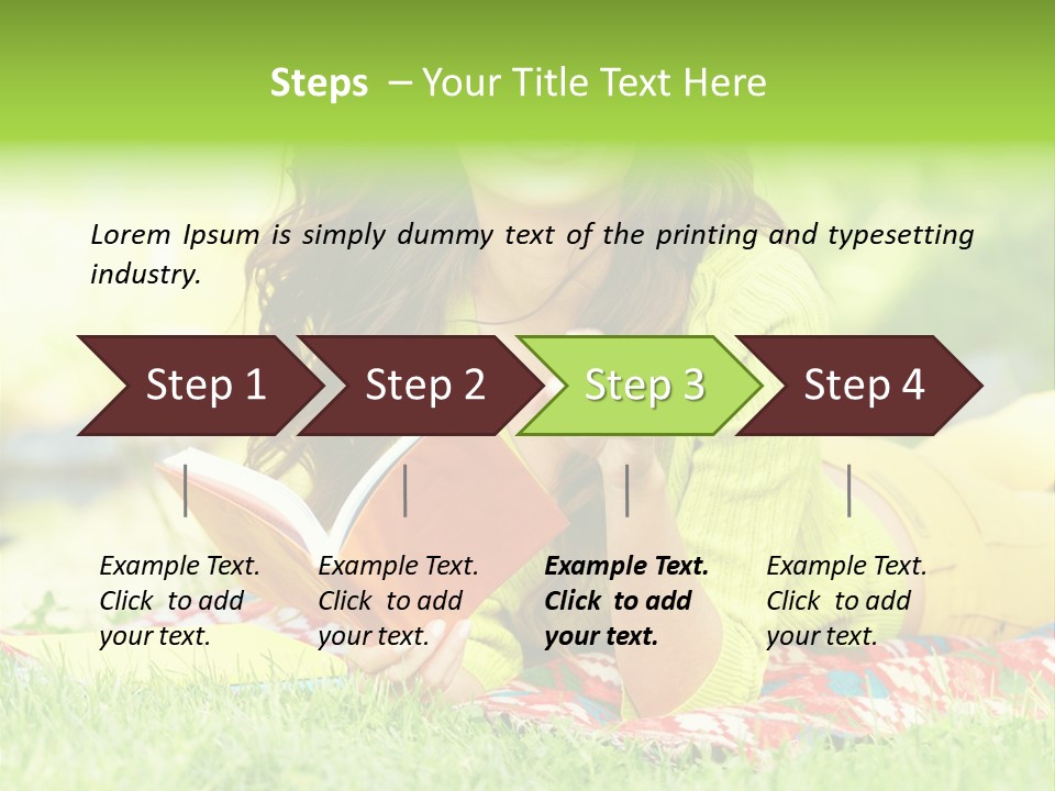 Beauty Yellow Girl PowerPoint Template