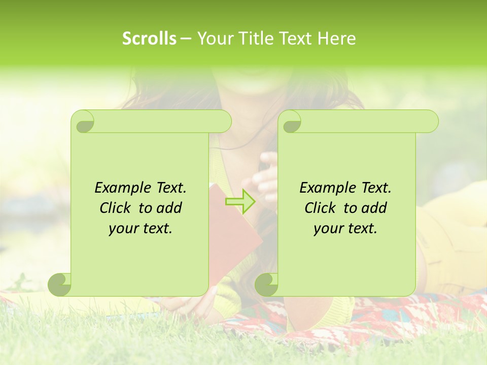 Beauty Yellow Girl PowerPoint Template