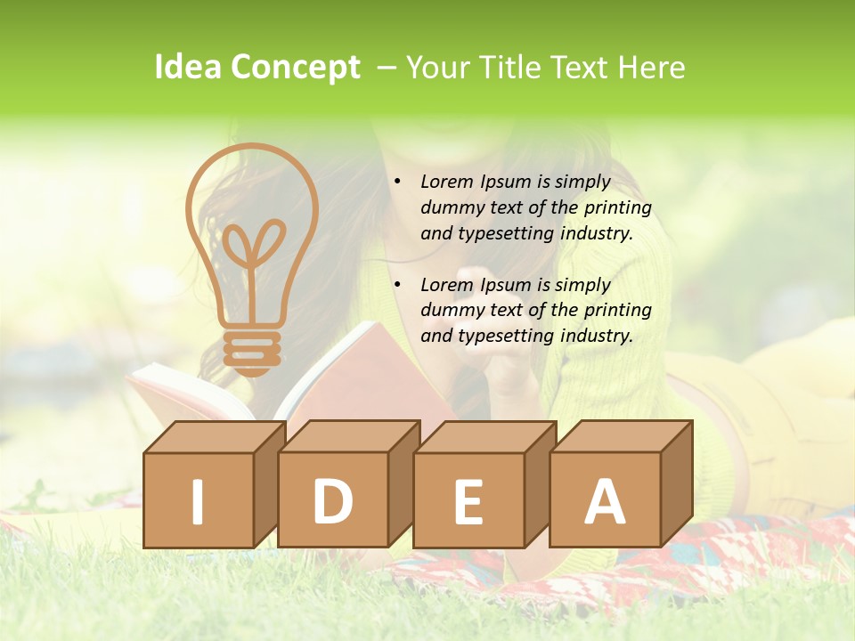 Beauty Yellow Girl PowerPoint Template