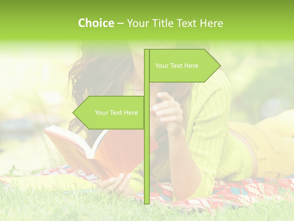 Beauty Yellow Girl PowerPoint Template