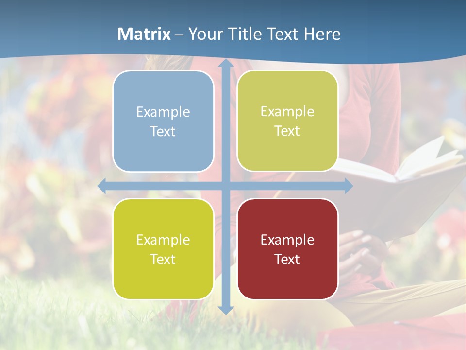 Book Lying Grass PowerPoint Template