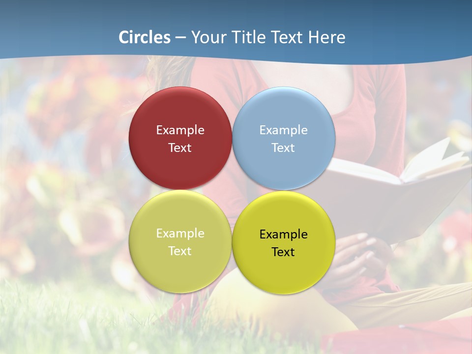 Book Lying Grass PowerPoint Template