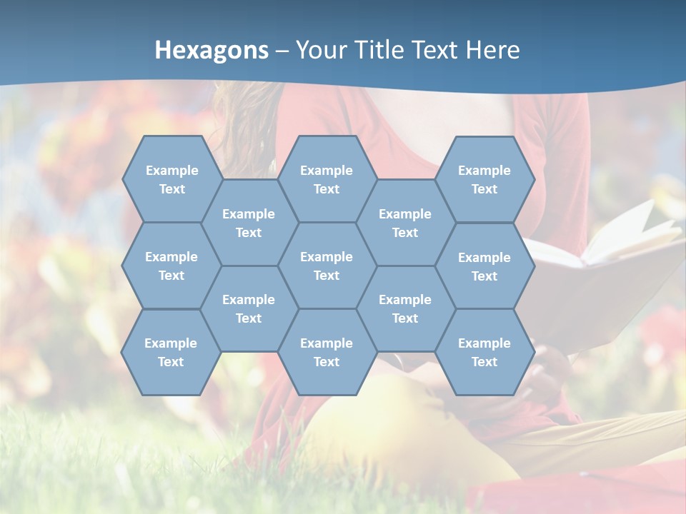 Book Lying Grass PowerPoint Template