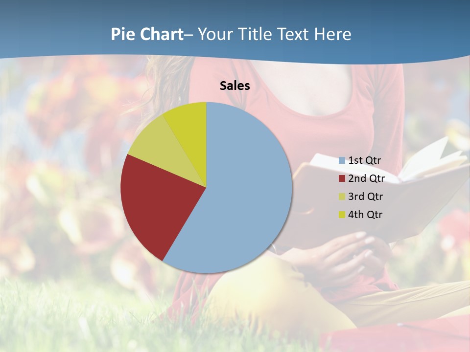 Book Lying Grass PowerPoint Template