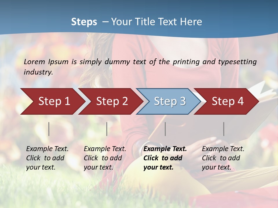 Book Lying Grass PowerPoint Template
