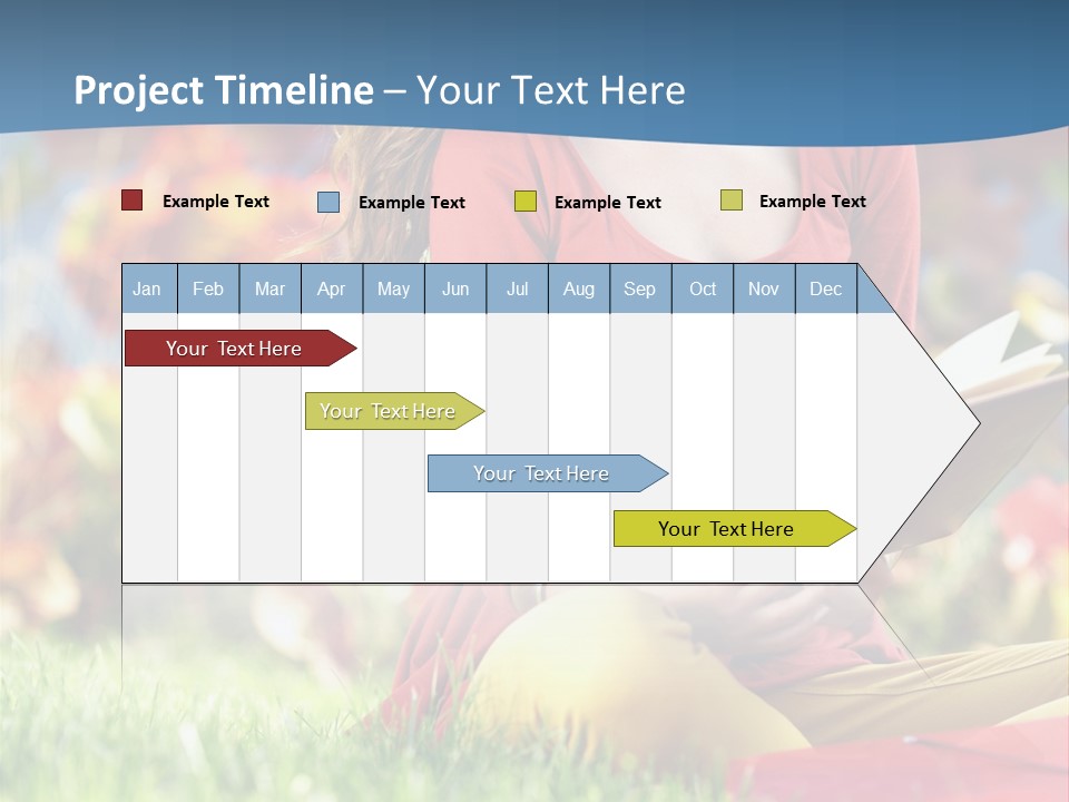 Book Lying Grass PowerPoint Template