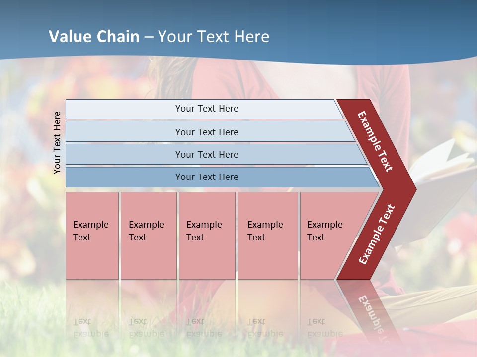 Book Lying Grass PowerPoint Template