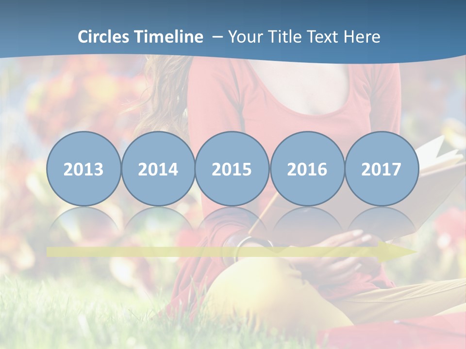 Book Lying Grass PowerPoint Template