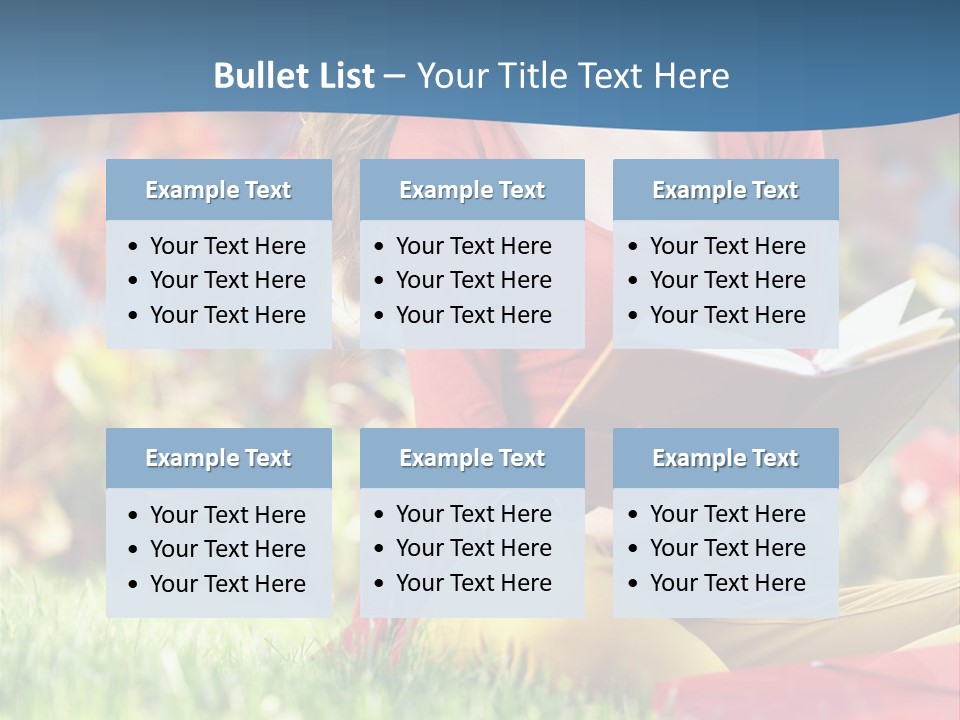 Book Lying Grass PowerPoint Template