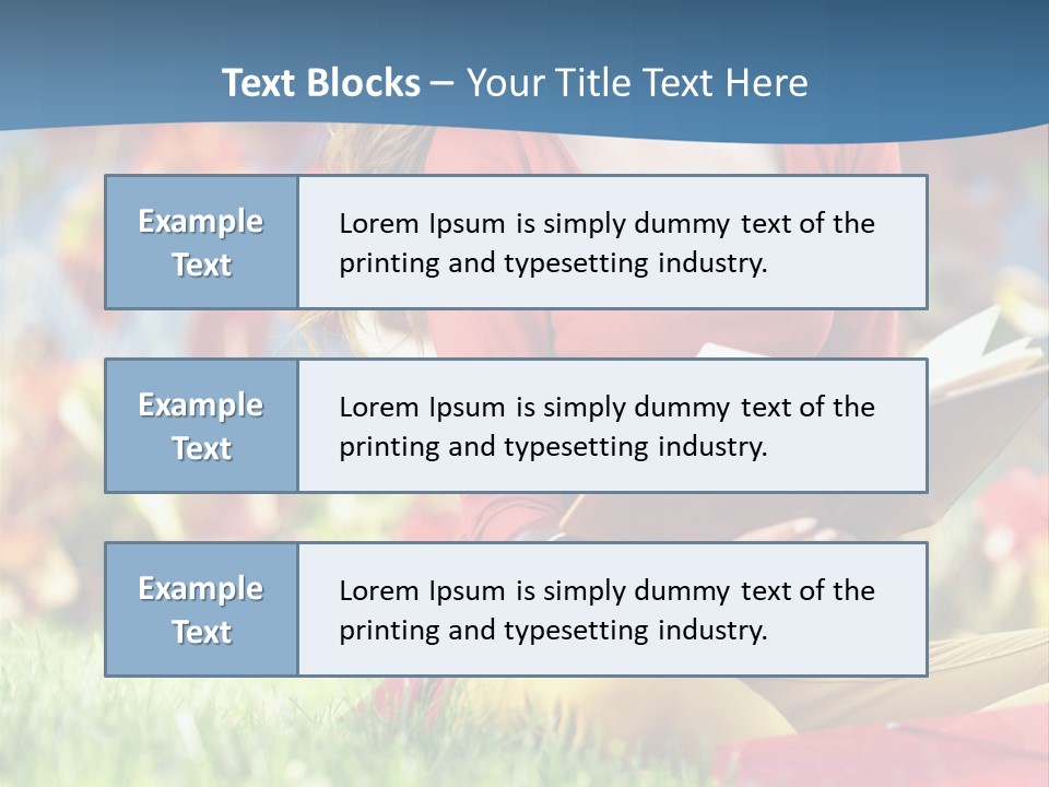 Book Lying Grass PowerPoint Template
