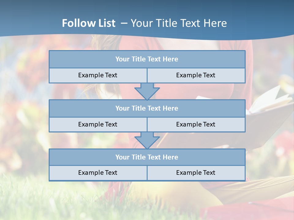 Book Lying Grass PowerPoint Template
