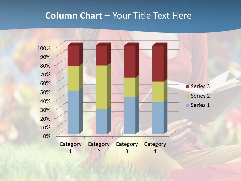 Book Lying Grass PowerPoint Template