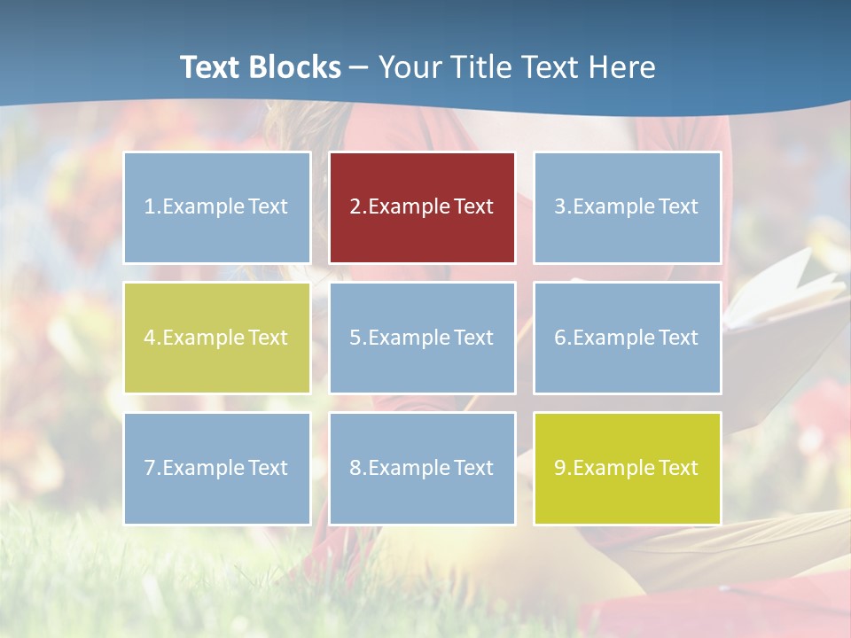 Book Lying Grass PowerPoint Template