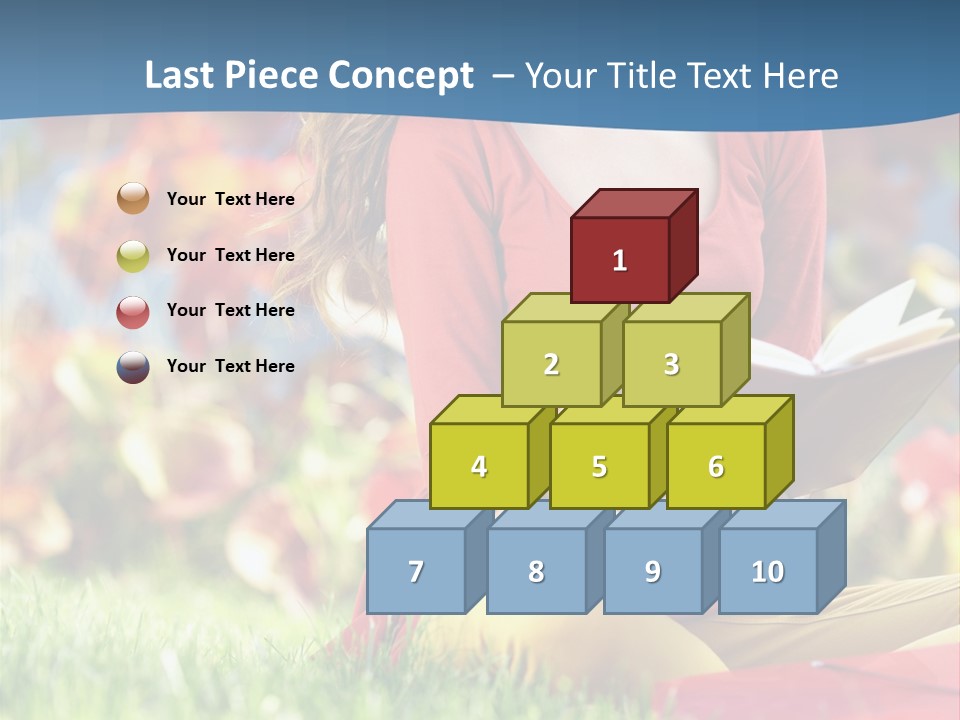 Book Lying Grass PowerPoint Template