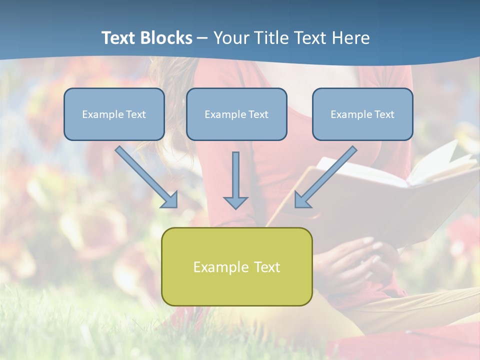 Book Lying Grass PowerPoint Template