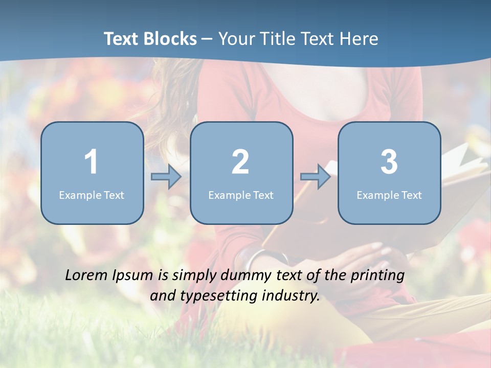 Book Lying Grass PowerPoint Template