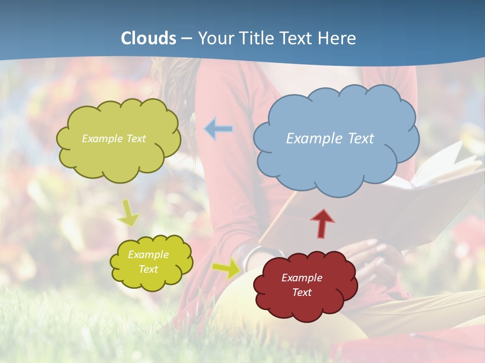 Book Lying Grass PowerPoint Template