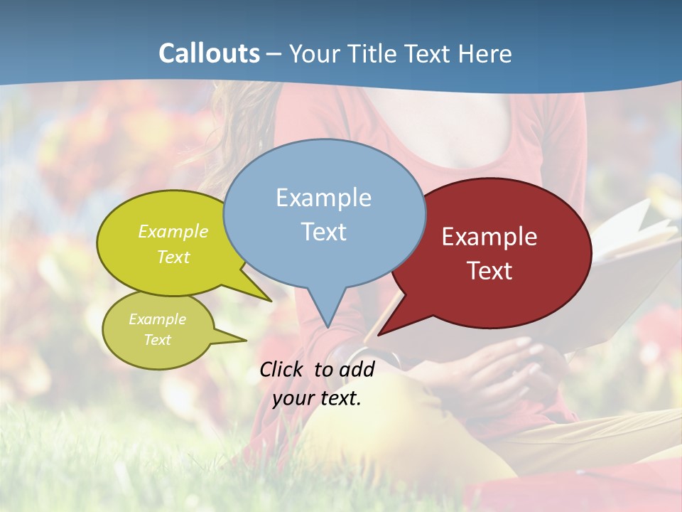 Book Lying Grass PowerPoint Template