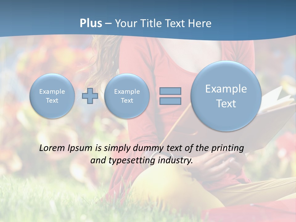 Book Lying Grass PowerPoint Template