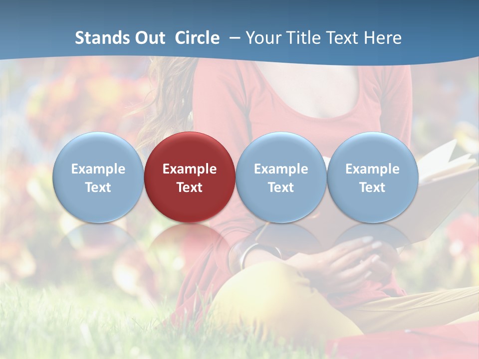 Book Lying Grass PowerPoint Template