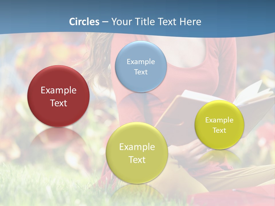 Book Lying Grass PowerPoint Template